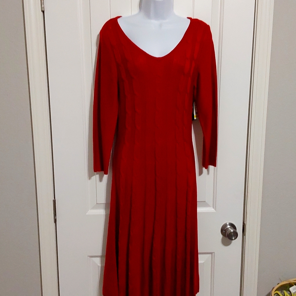 Womens Fire  Red Sweater (oh so soft) loldress Size 10